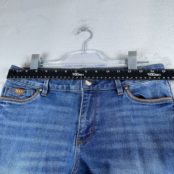 White House Black Market Skinny Jeans Womens Size 10 The Skimmer Tassel Hem Blue - Picture 8 of 13
